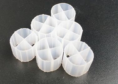 satın al Yüksek verimlilikli Beyaz Renkli Plastik Malzeme Filtre Medyası Atık Su Arıtma için online manufacture