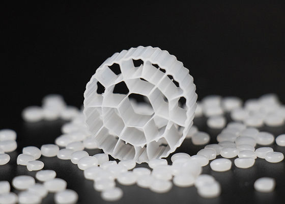 satın al 19 delikli K3 Biyo hücre filtresi, bakire HDPE malzemesi ve beyaz rengi ile online manufacture