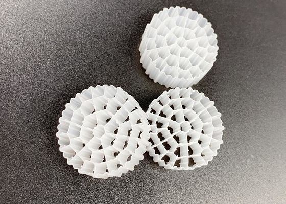 satın al Virgin HDPE 25*10MM Beyaz Renkli MBBR Plastik Filtre Medyası Büyük Yüzey Alanı online manufacture