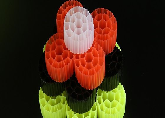 Bio Toplar Plastik Filtre Medyası Renkli Ve Bakire HDPE Malzemesi MBBR