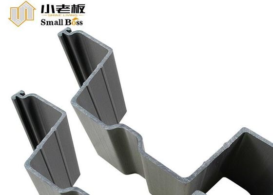 Kompozit Vinyl U Tipi Yaprak Yığın Ekstrüzyon Gri 10MM Kalınlığı