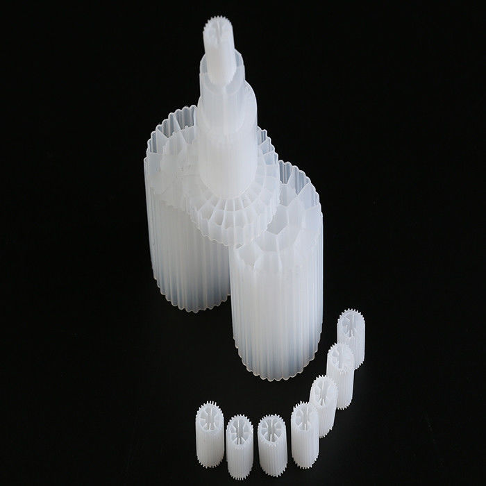 Yüksek verimlilik MBBR Bio Media K1 Mikro Media 12mm X 9mm Beyaz Renk