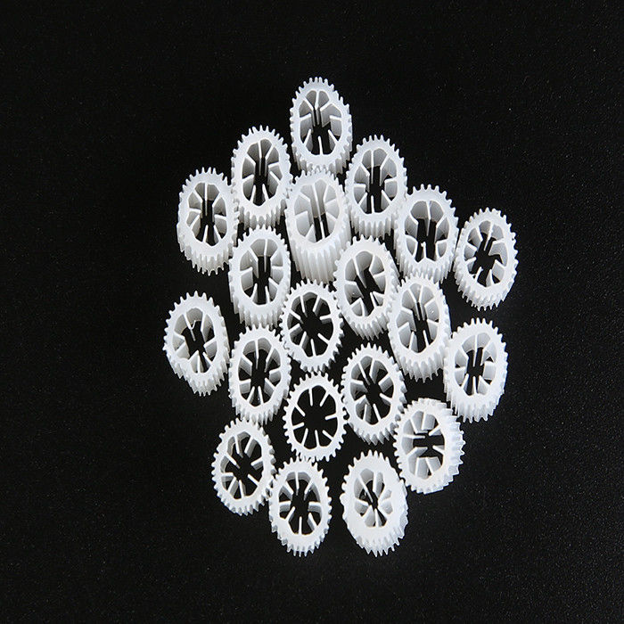 7 delikli yüzen filtre ortamı HIPS malzemesi Endüstriyel kanalizasyon için plastik biyolojik hücre