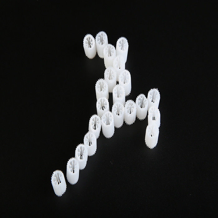 Virgin MBBR Bio Media Ağır Boyut 5*10mm Beyaz Virgin HIPS Malzemesi Plastik Biyo hücre