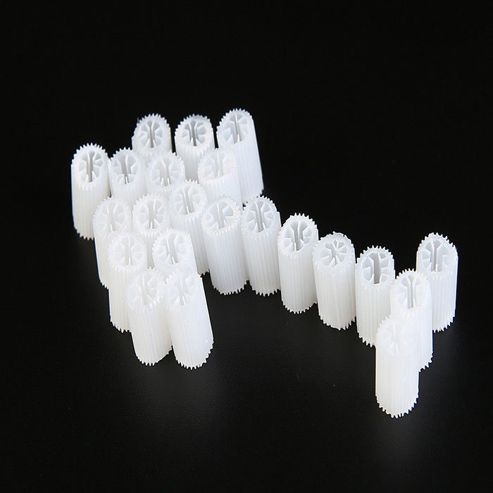 Virgin MBBR Bio Media Ağır Boyut 5*10mm Beyaz Virgin HIPS Malzemesi Plastik Biyo hücre