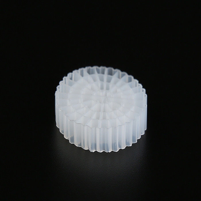 Beyaz Renkli MBBR Bio Media Virgin HDPE Malzemesi Atık Su Arıtma için K5