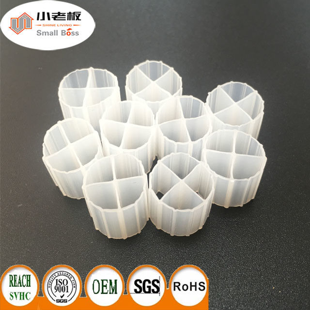 HIPS Beyaz Renk Plastik Biyo Medya, Taşınabilir Yatak Biofiltre 12*9mm Boyut