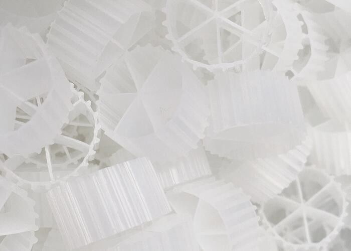 MBBR BIOCELL Hidroponik atık su arıtma 6 oda 16*10mm beyaz renkte uzun ömürlü dolucu taşıyıcı