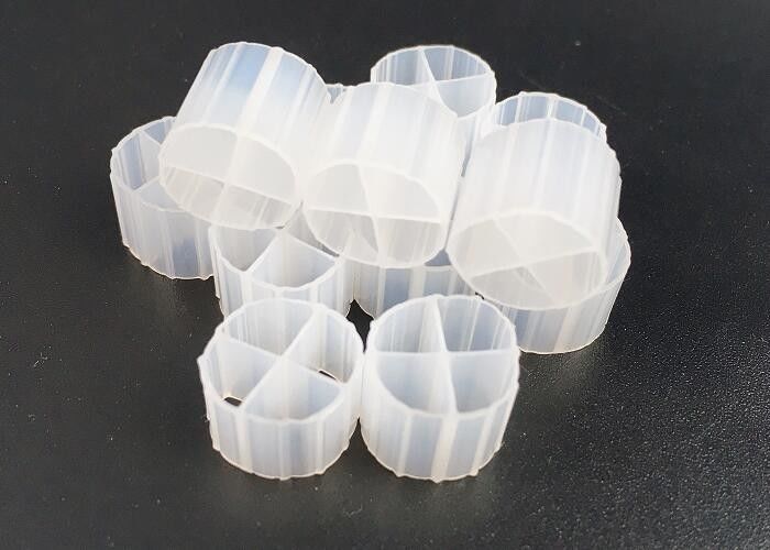 Yüksek verimlilik MBBR Bio Media K1 Mikro Media 12mm X 9mm Beyaz Renk