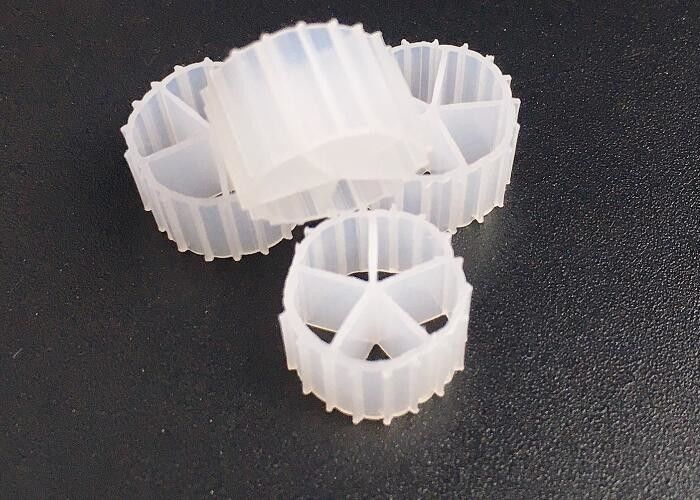 Doğal Renkli MBBR Filtre Medyası ve Bakir HDPE Malzemesi RAS 10 * 7mm için MBBR Bio Medyası