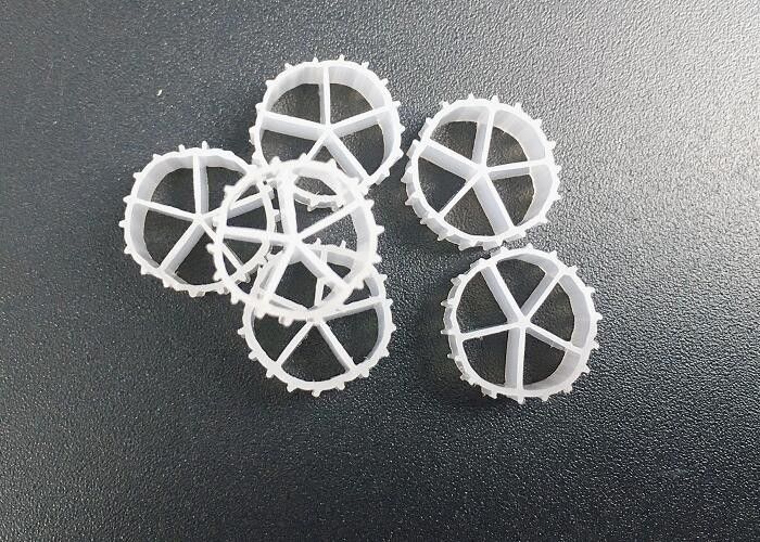 Doğal Renkli MBBR Filtre Medyası ve Bakir HDPE Malzemesi RAS 10 * 7mm için MBBR Bio Medyası