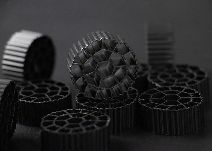 25mm X 10mm Boyut Plastik Filtre Medya Bakire HDPE Malzemesi MBBR Bio Toplar