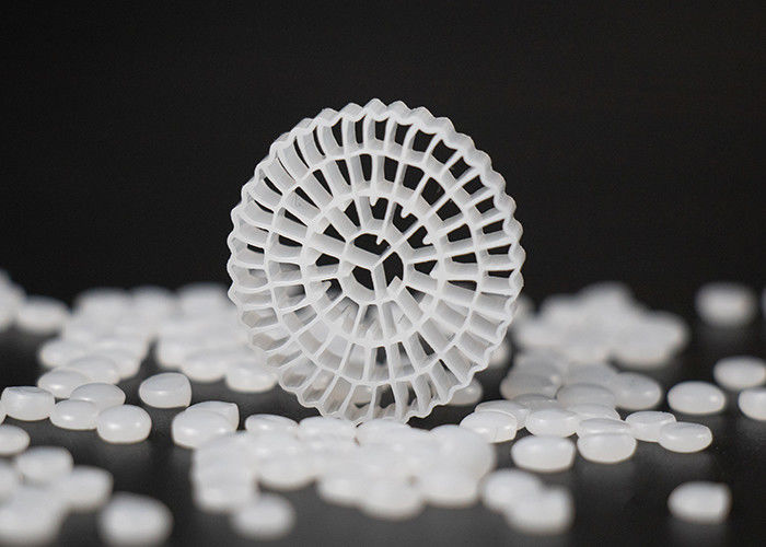 HDPE Beyaz Renkli Hareketli Yatak Biofilm Reaktörü Hızlı Büyüme