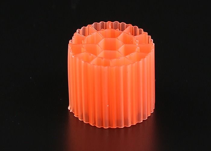 19 delikli K3 Biyo hücre filtresi, bakire HDPE malzemesi ve beyaz rengi ile