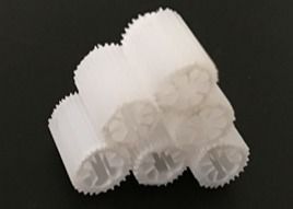 Yüksek Yüzey Alanı MBBR Bio Media Beyaz Renk Sinking HIPS Malzemesi