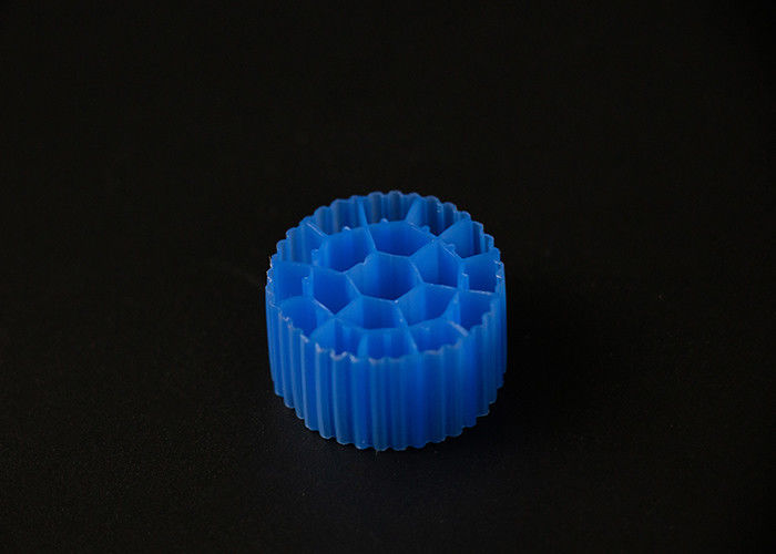 19 Oda PE05 HDPE Malzemesi MBBR Filtre Medyası Mavi Renk