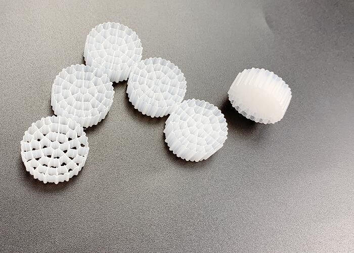 Plastik Biyo Medya Havalama Ekipmanı IFAS MBBR K1 Filtre Medyası Beyaz Renk